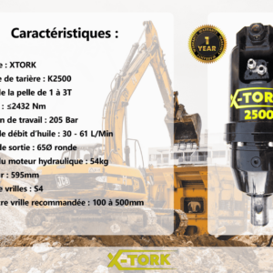 Kit tarière 1,5 à 3 tonnes K2500