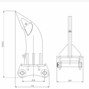 Dent de déroctage RP300 (650kg)