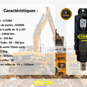 Kit tarière 13 à 25 tonnes K25000