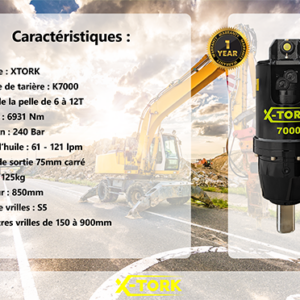 Kit tarières 6 à 12 tonnes K7000