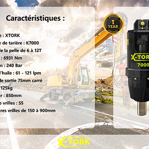 Kit tarières 6 à 12 tonnes K7000